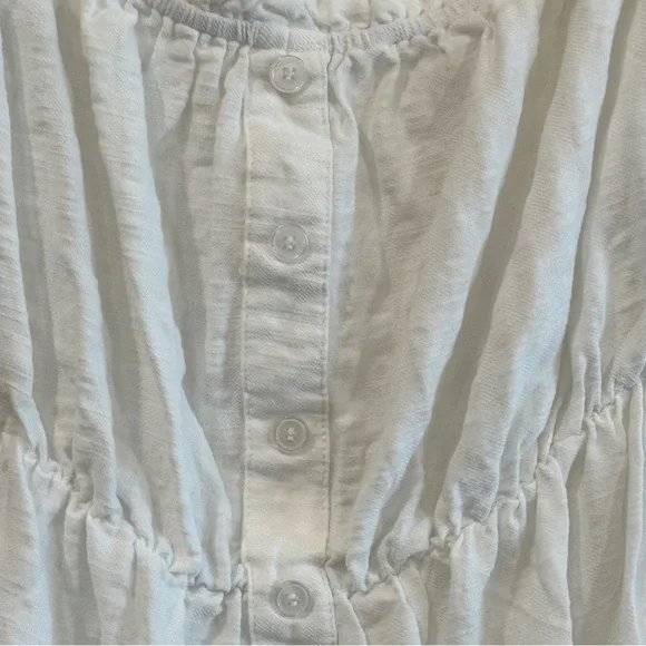 Jacquie The Label White Button-Front Mini Dress – 👗 Size Small, Boho Style - Picture 10 of 16